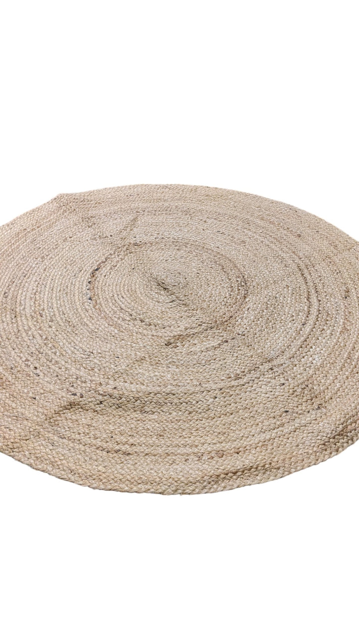 Braided Natural Jute Rug - Size: 3.5 x 3.5