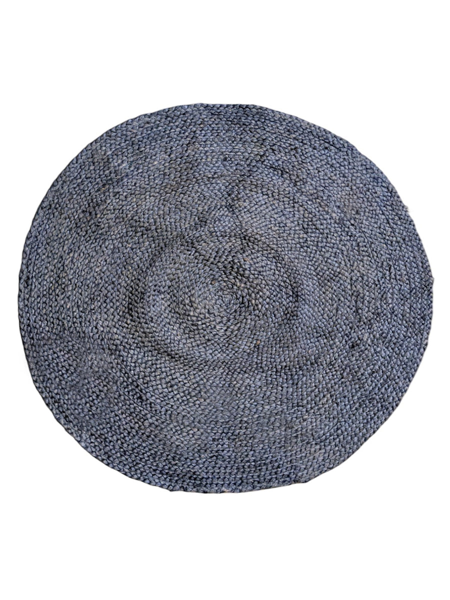 Braided Overdyed Jute Rug - Size: 3.4 x 3.4