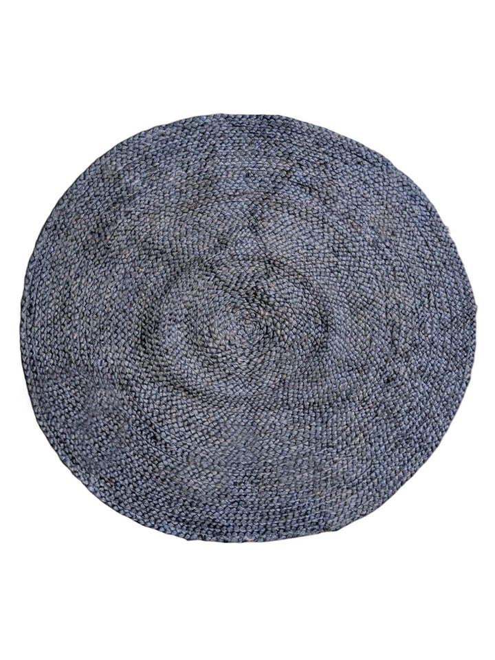 Braided Overdyed Jute Rug - Size: 3.4 x 3.4