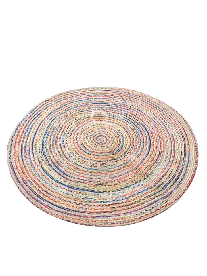 Braided Overdyed Jute Rug - Size: 2.7 x 2.7