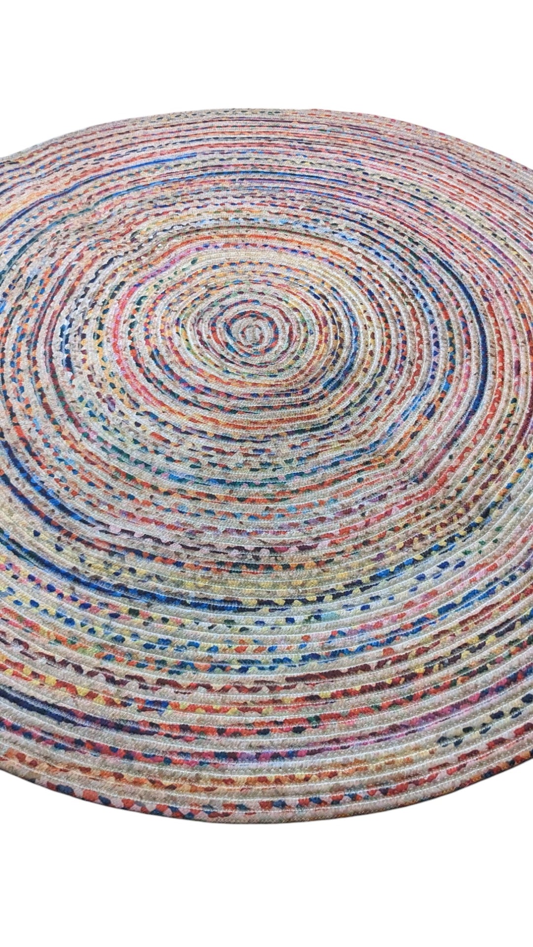 Braided Overdyed Jute Rug - Size: 2.7 x 2.7