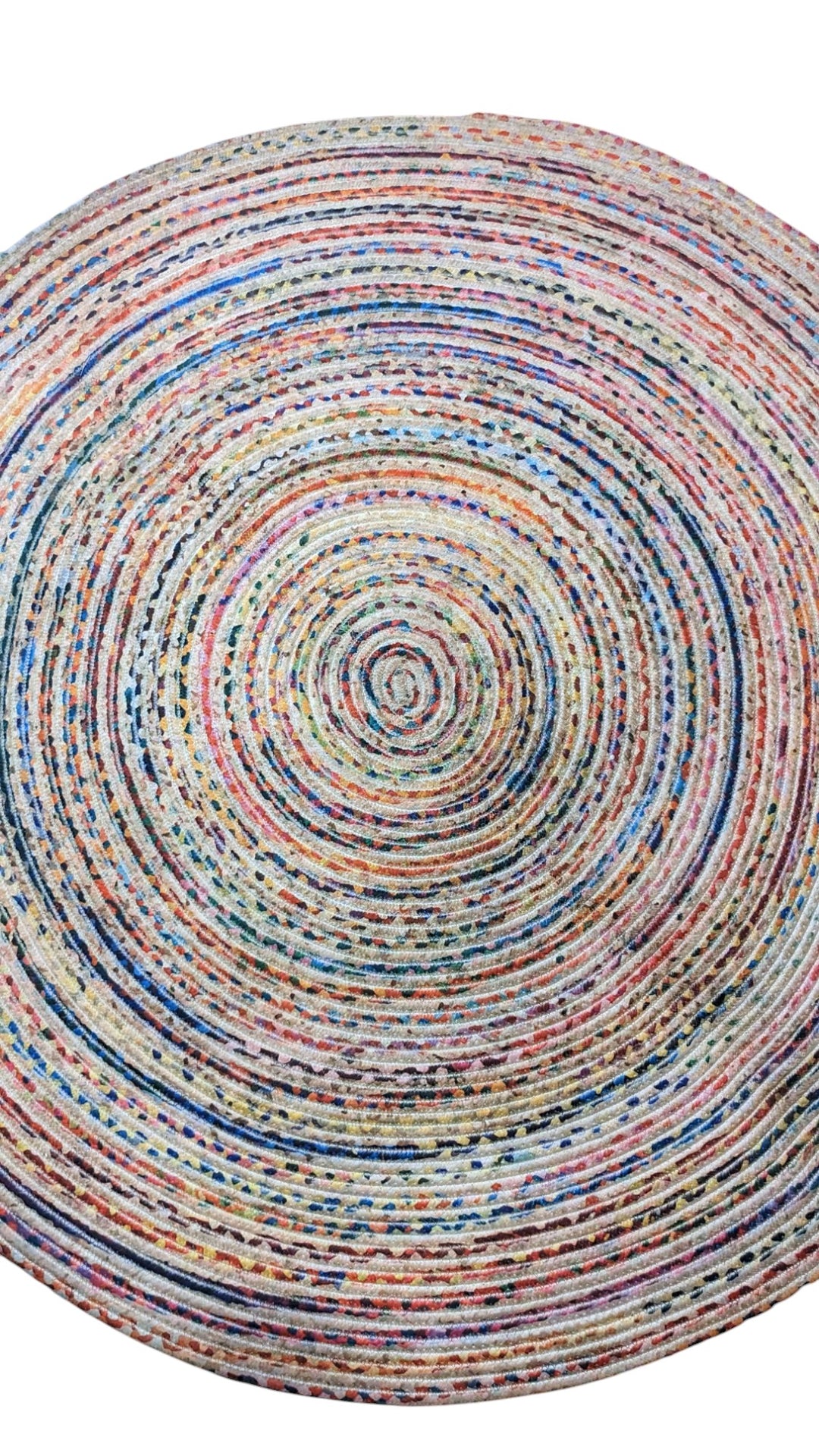 Braided Overdyed Jute Rug - Size: 2.7 x 2.7