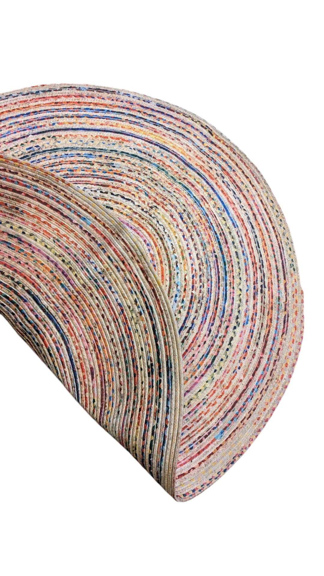 Braided Overdyed Jute Rug - Size: 2.7 x 2.7