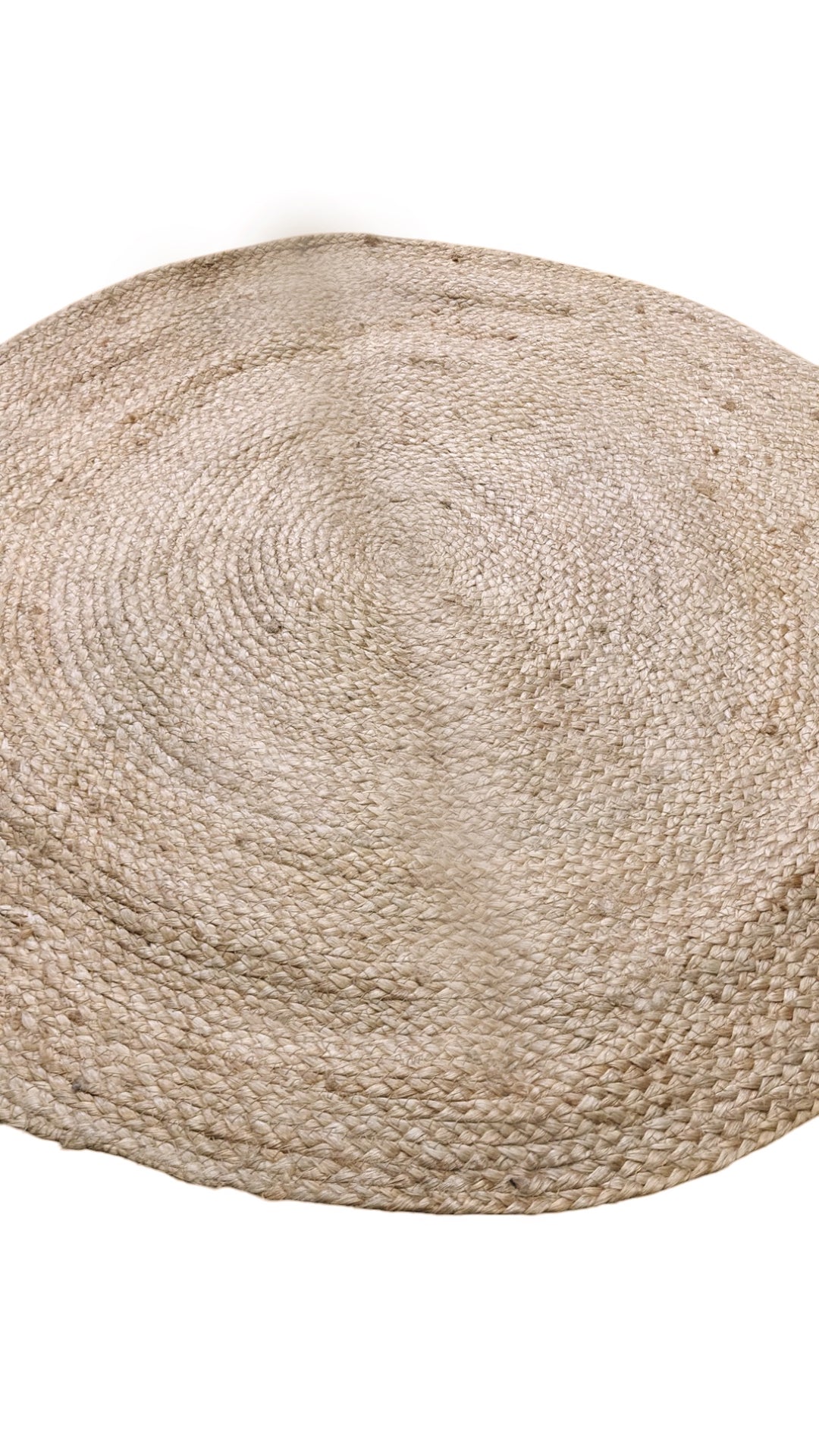 Braided Natural Jute Rug - Size: 3.8 x 3.8