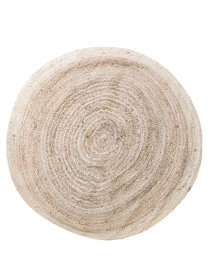 Braided Natural Jute Rug - Size: 4 x 4