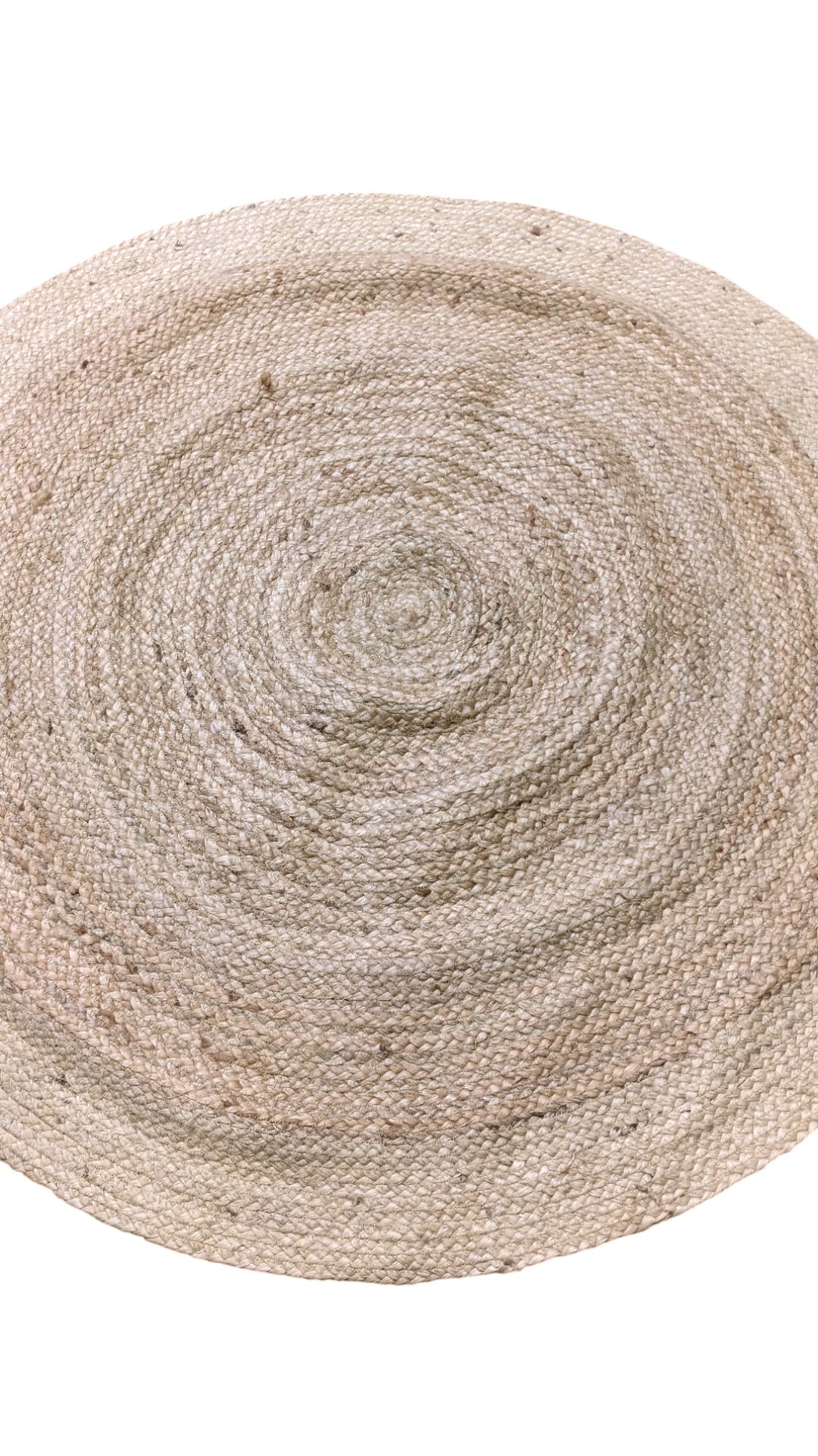 Braided Natural Jute Rug - Size: 4 x 4