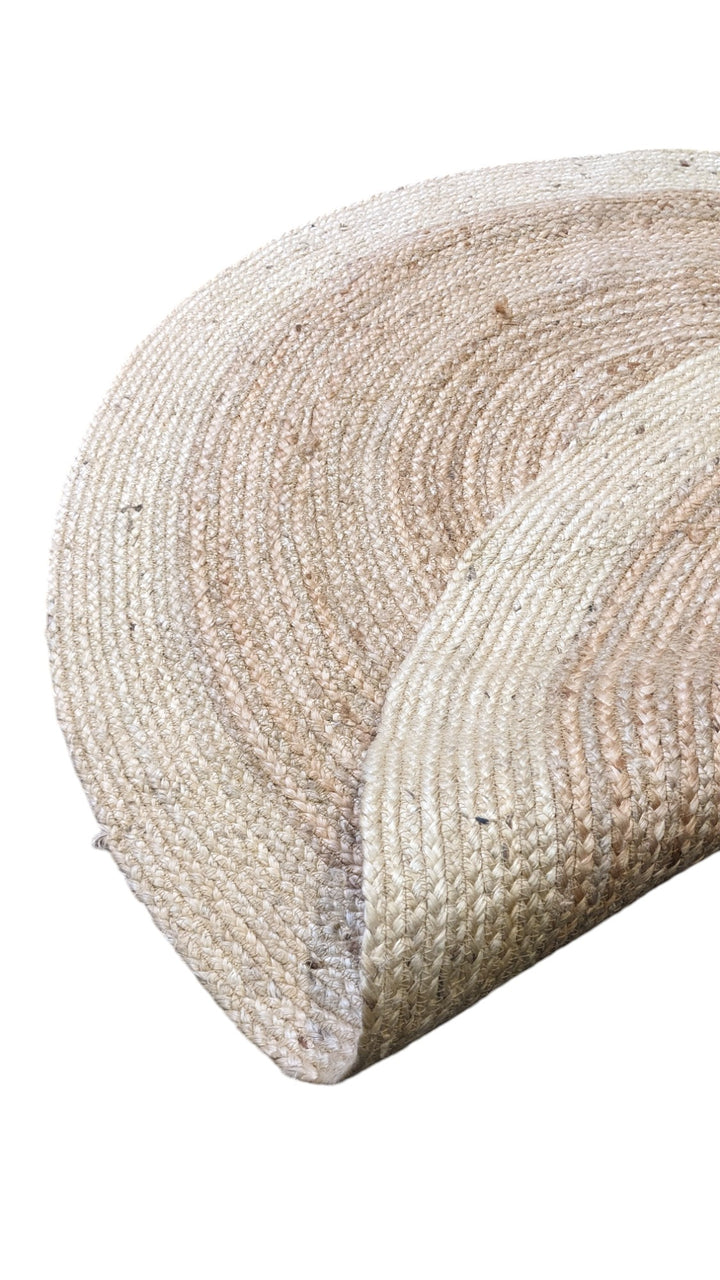 Braided Natural Jute Rug - Size: 4 x 4