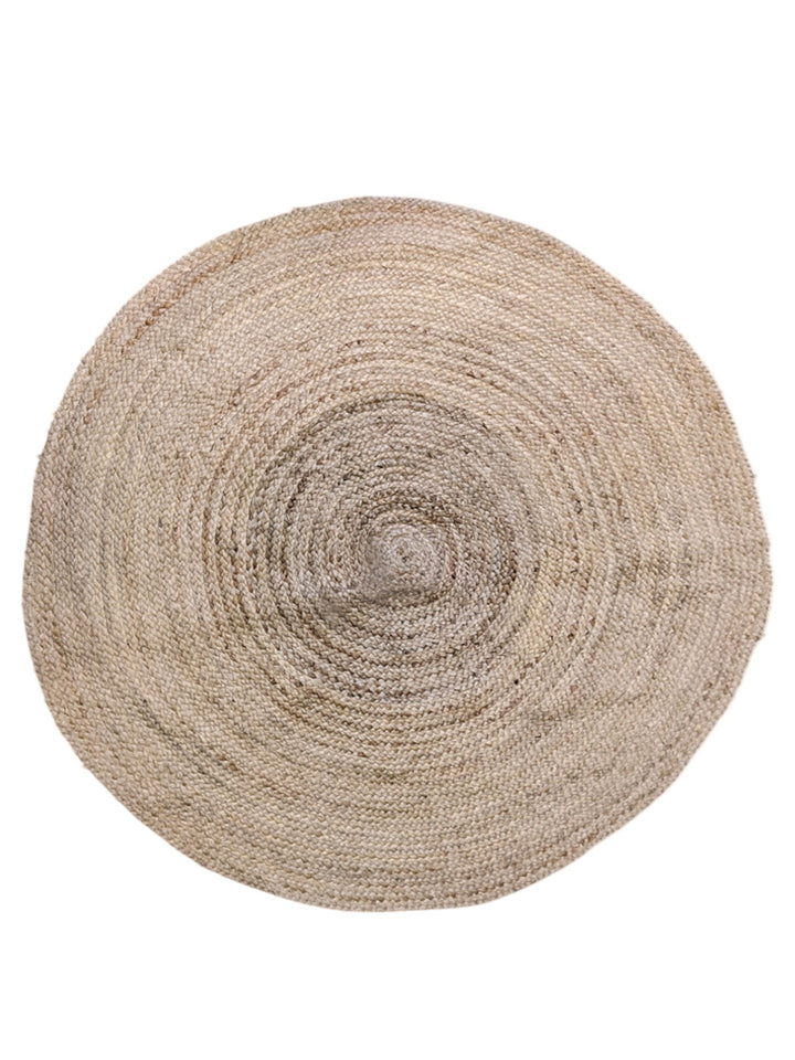 Braided Natural Jute Rug - Size: 4.1 x 4.1