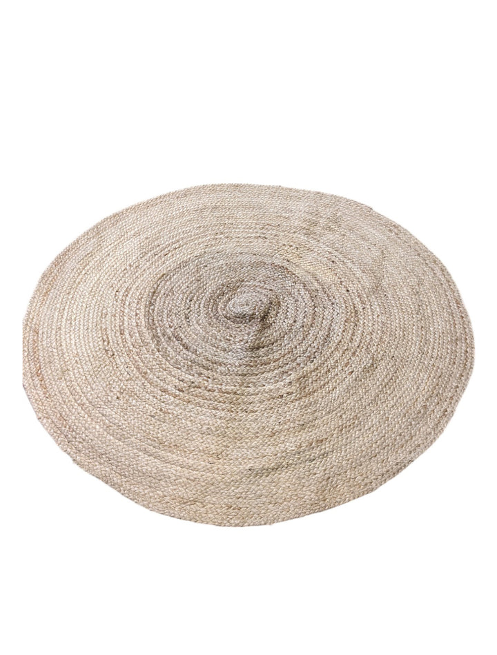 Braided Natural Jute Rug - Size: 4.1 x 4.1