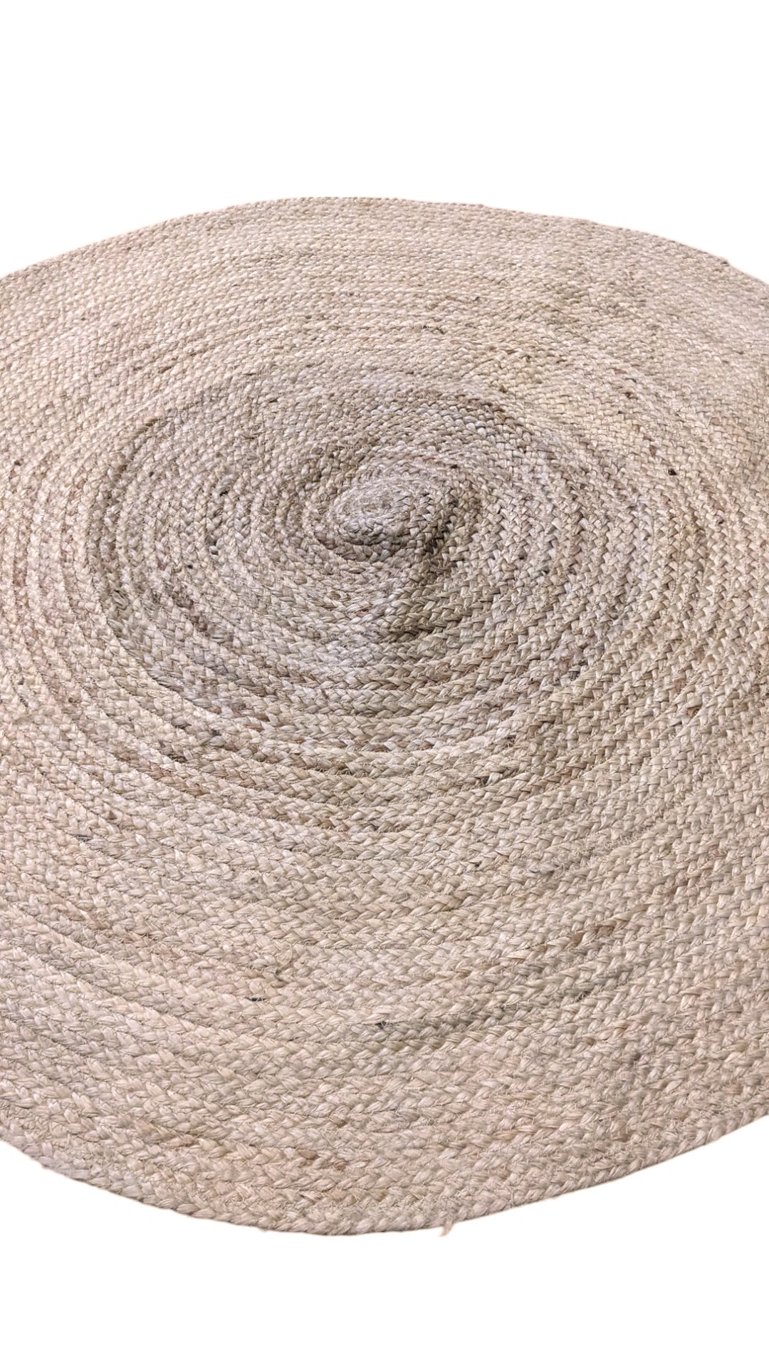 Braided Natural Jute Rug - Size: 4.1 x 4.1