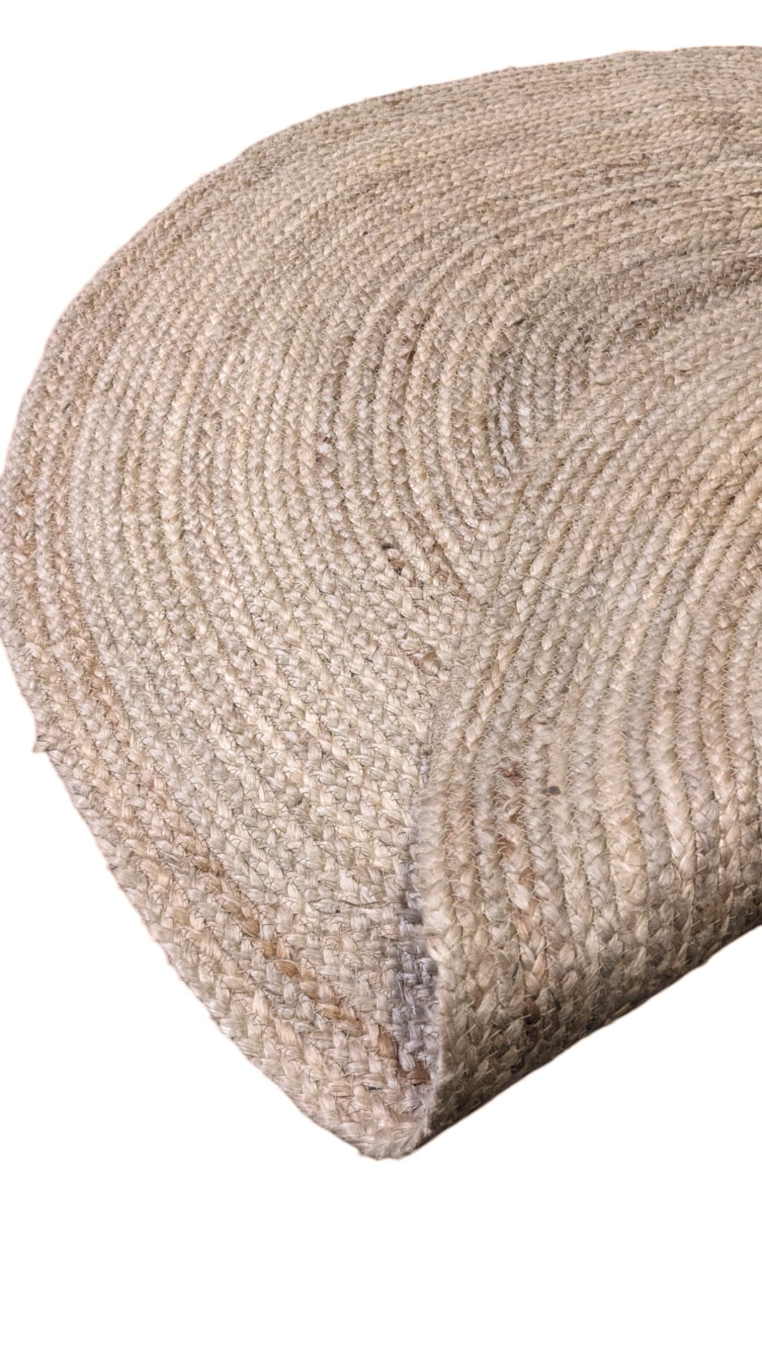 Braided Natural Jute Rug - Size: 4.1 x 4.1