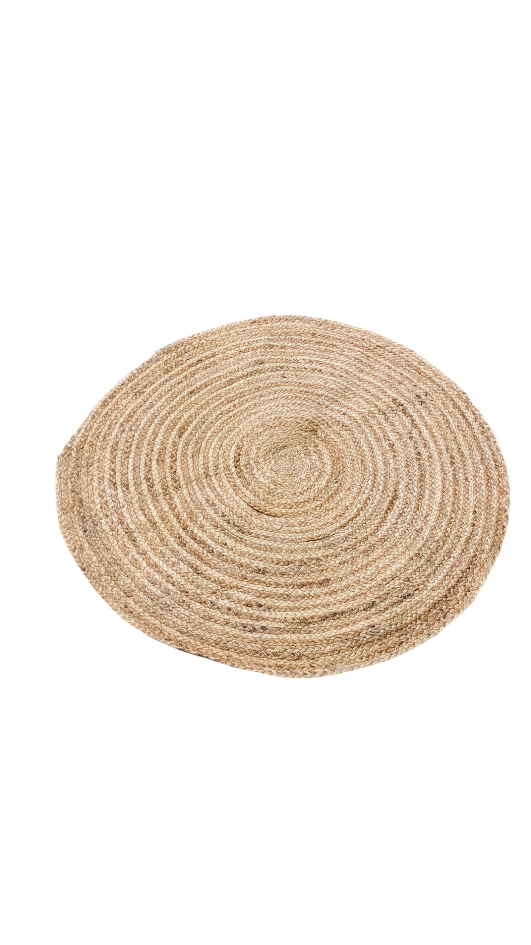 Braided Natural Jute Rug - Size: 2.8 x 2.8