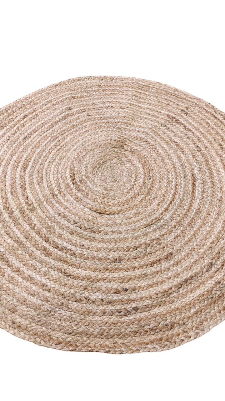 Braided Natural Jute Rug - Size: 2.8 x 2.8