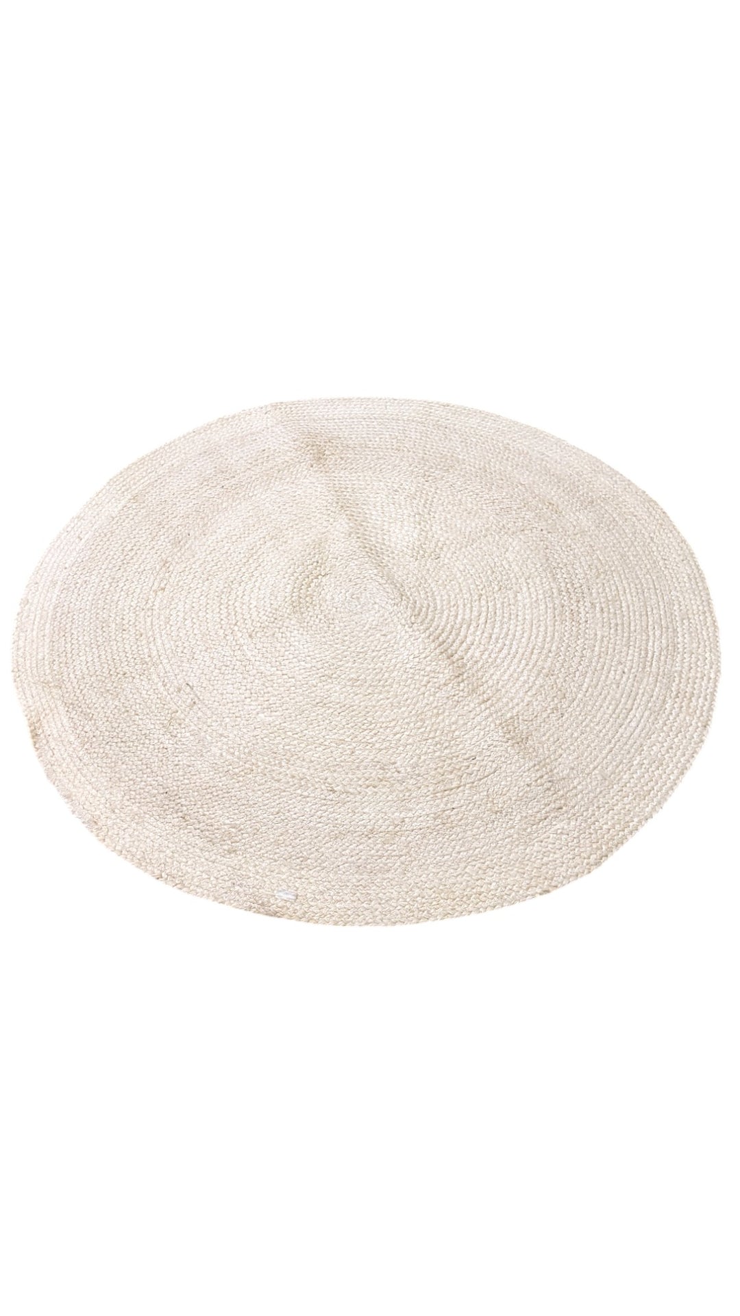 Braided Natural Jute Rug - Size: 3.8 x 3.8