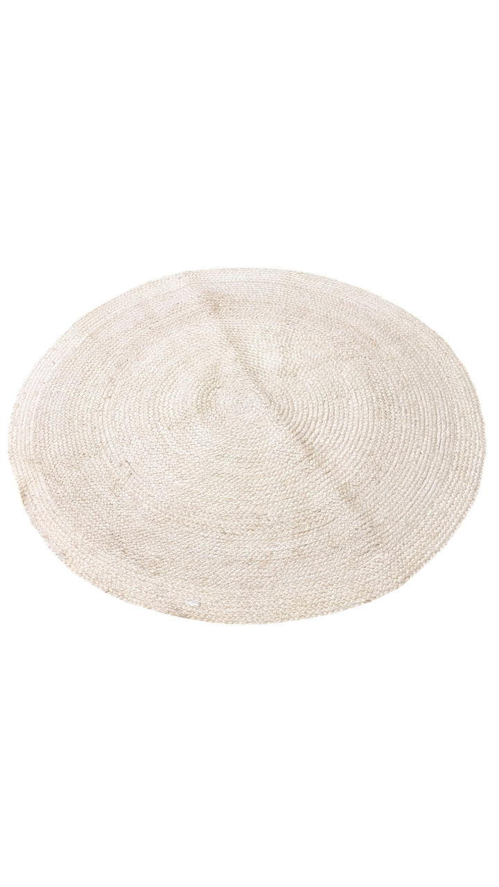 Braided Natural Jute Rug - Size: 3.8 x 3.8