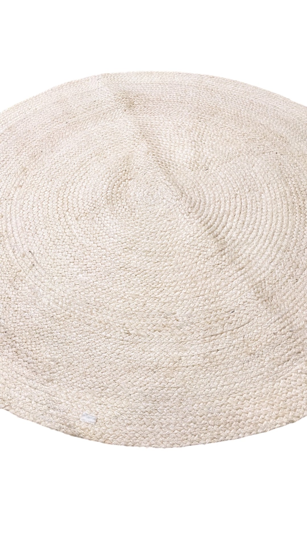 Braided Natural Jute Rug - Size: 3.8 x 3.8