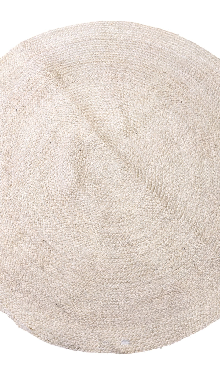 Braided Natural Jute Rug - Size: 3.8 x 3.8