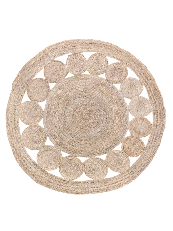 Braided Overdyed Jute Rug - Size: 4.7 x 4.7