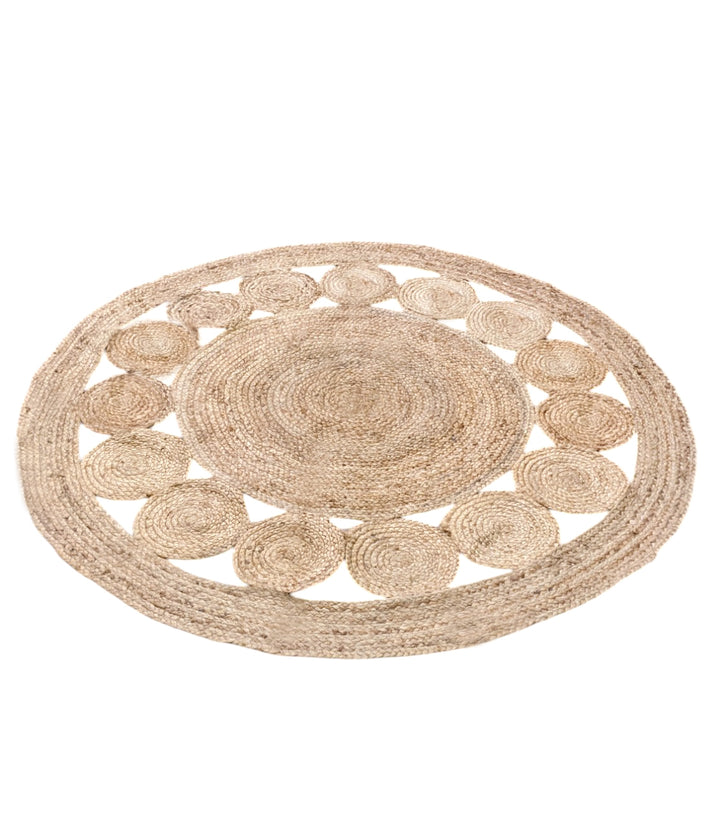 Braided Overdyed Jute Rug - Size: 4.7 x 4.7
