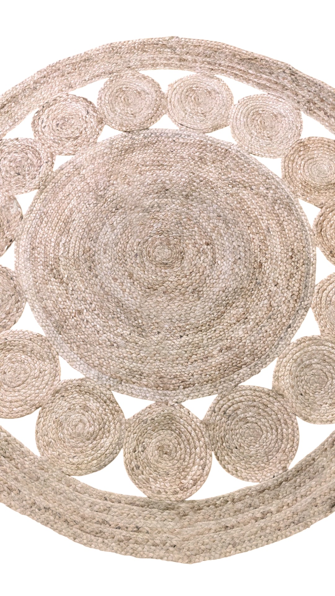 Braided Overdyed Jute Rug - Size: 4.7 x 4.7
