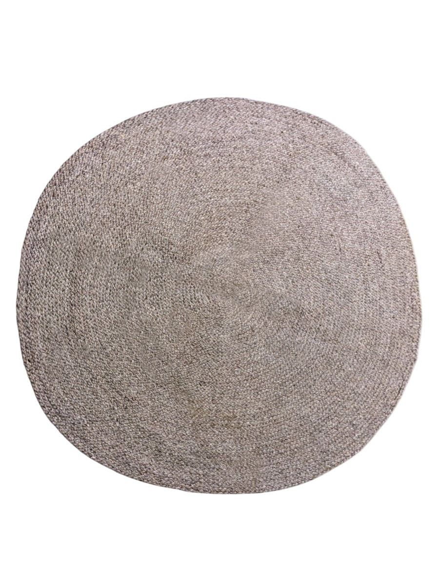 Braided Overdyed Jute Rug - Size: 5.3 x 5.3