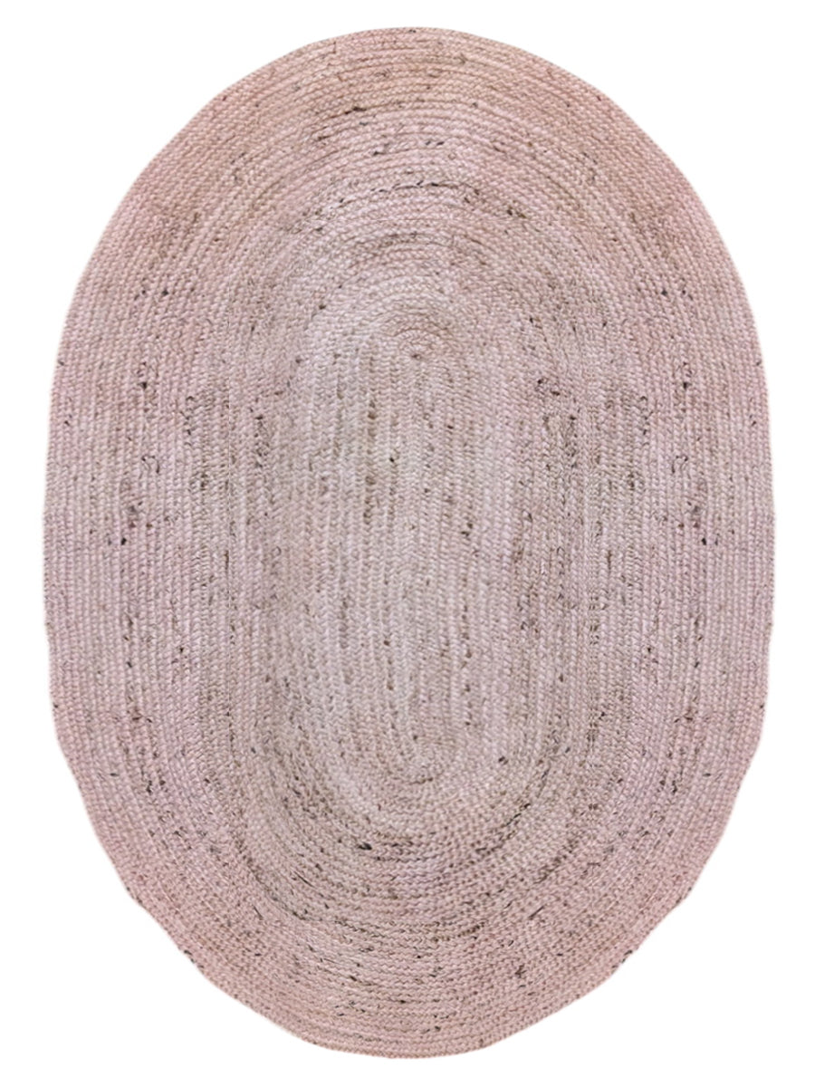 Braided Natural Jute Rug - Size: 7.10 x 5.4