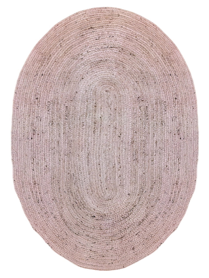 Braided Natural Jute Rug - Size: 7.10 x 5.4