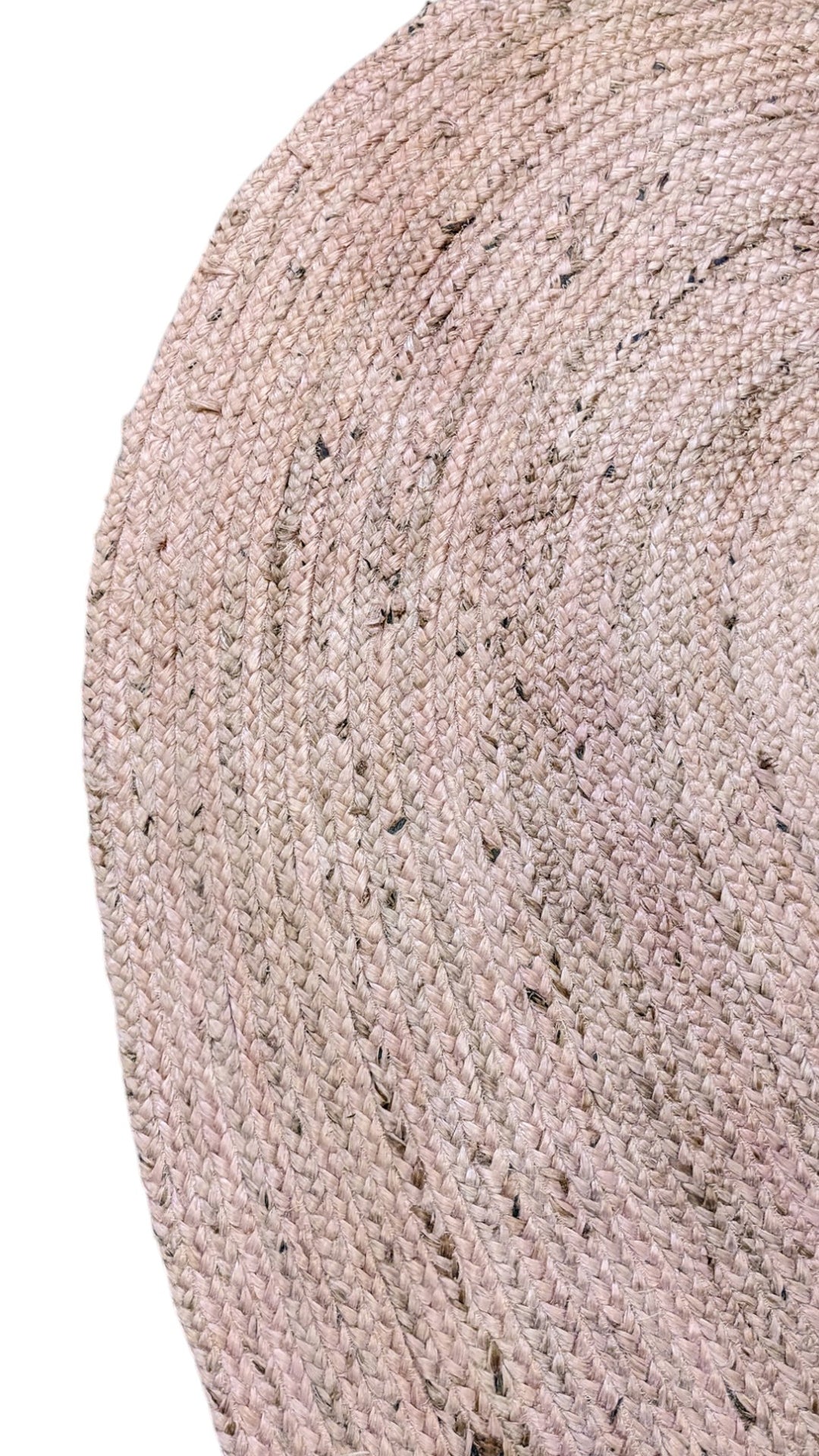 Braided Natural Jute Rug - Size: 7.10 x 5.4