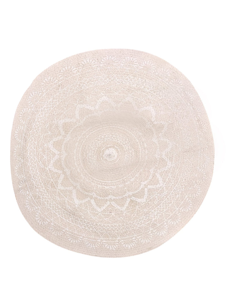 Braided Natural Jute Rug - Size: 3.3 x 3.3