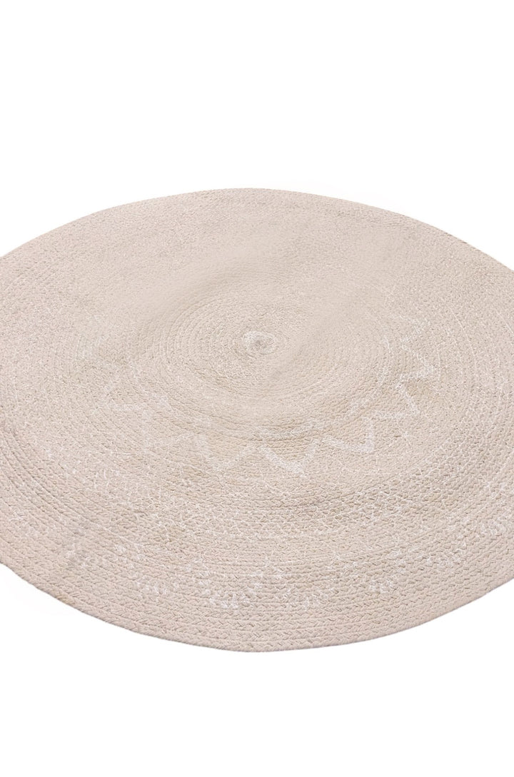 Braided Natural Jute Rug - Size: 3.3 x 3.3