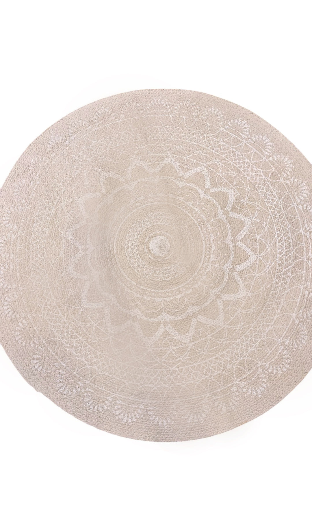 Braided Natural Jute Rug - Size: 3.3 x 3.3