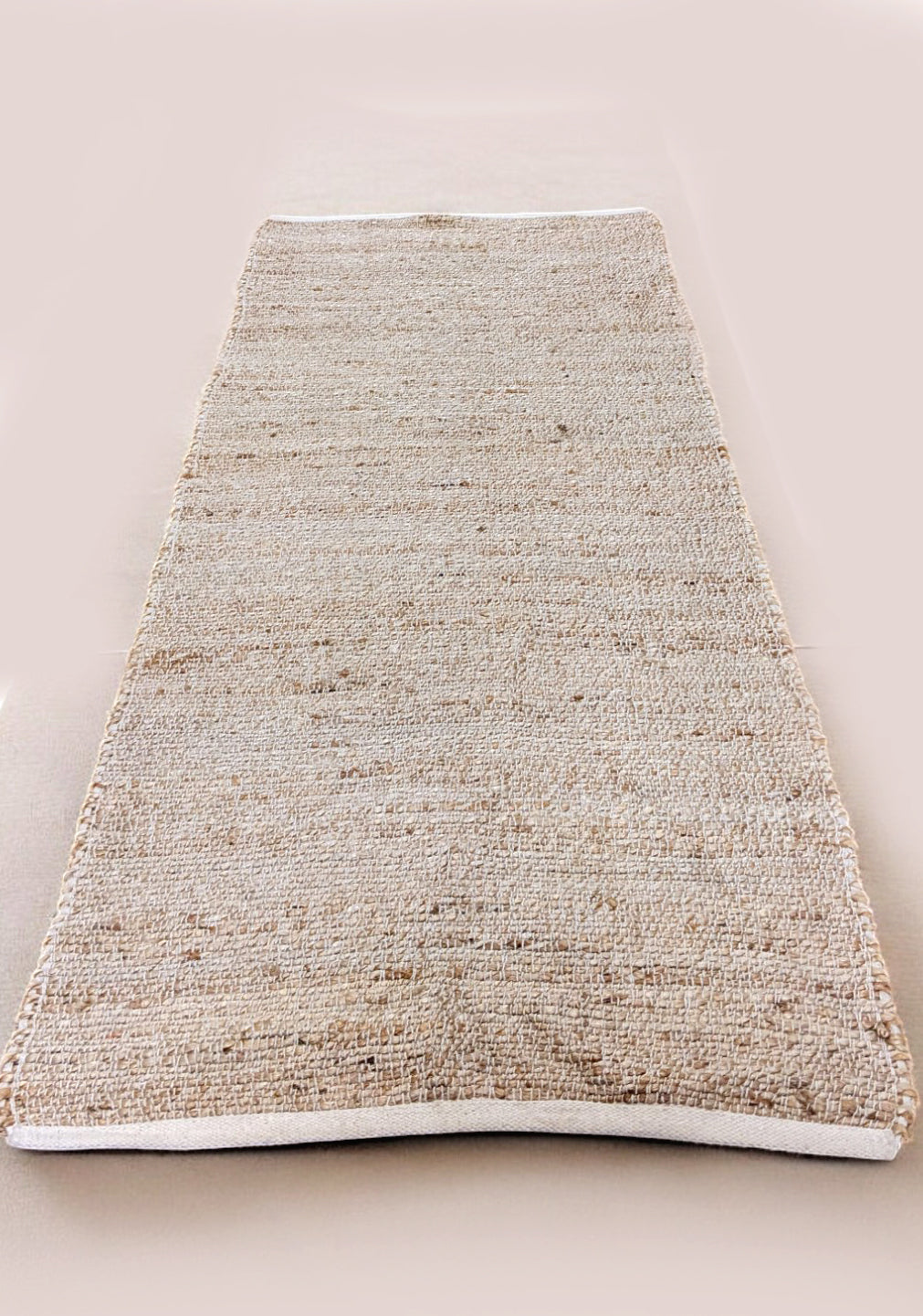 Flatweave Natural Jute Runner - Size: 6 x 2.4