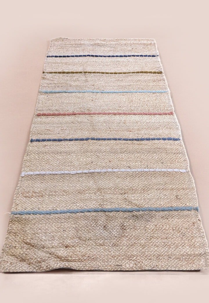 Flatweave Natural Jute Runner - Size: 5.2 x 2.4