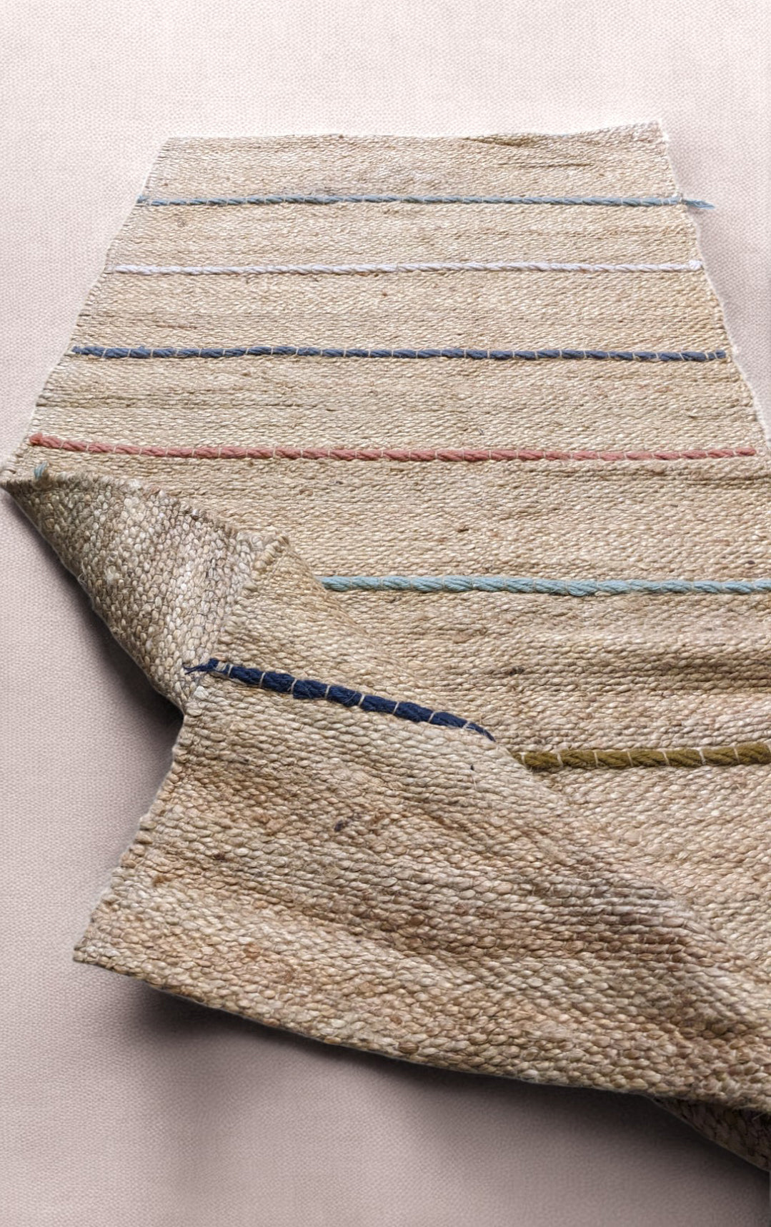 Flatweave Natural Jute Runner - Size: 5.2 x 2.4