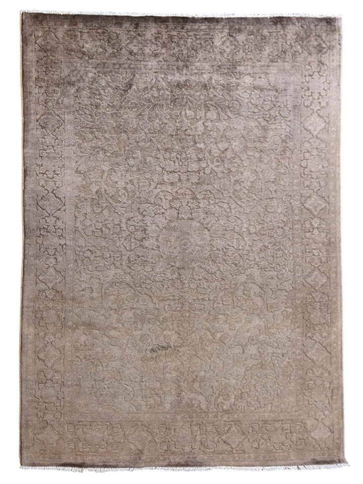 Oriental Silk Wash Chobi Rug - Size: 6.9 x 5