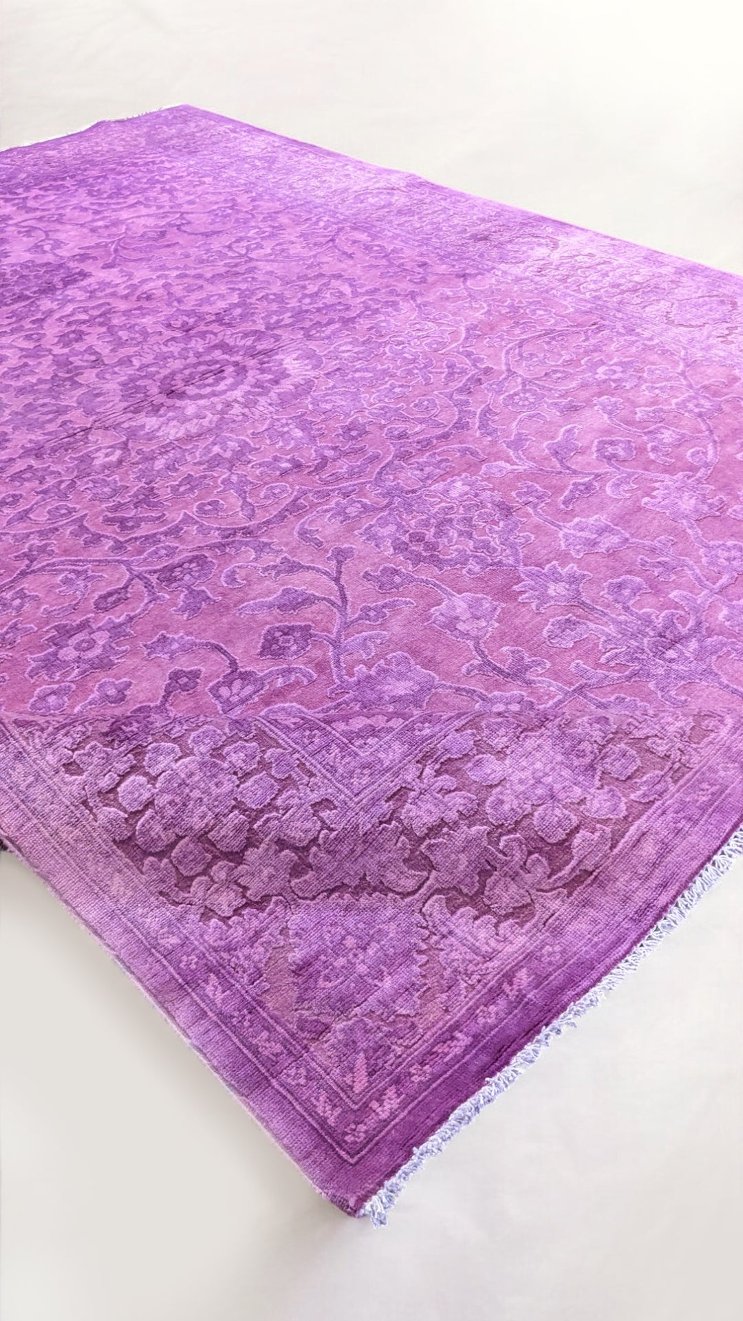 Oriental Silk Wash Chobi Rug- Size: 9 x 6