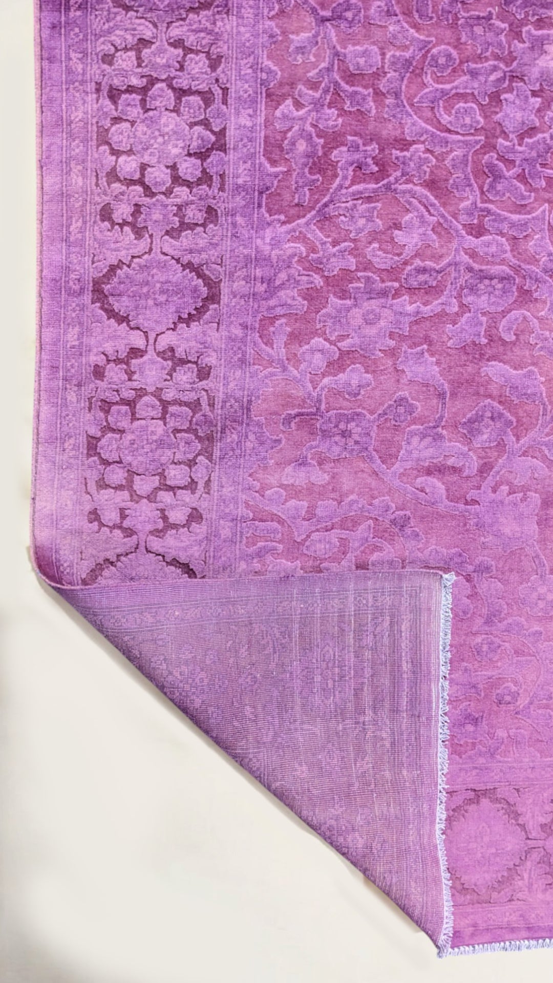 Oriental Silk Wash Chobi Rug- Size: 9 x 6