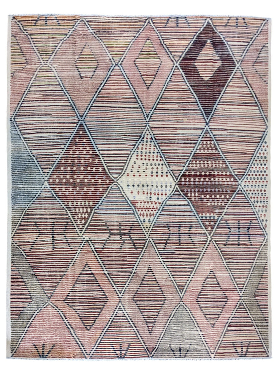Moroccan Modern Rug - Size: 11.8 x 8.11