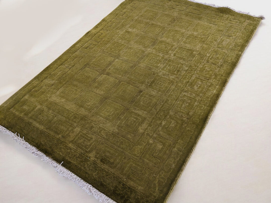 Oriental Silk Wash Chobi Rug - Size: 3.11 x 2.7