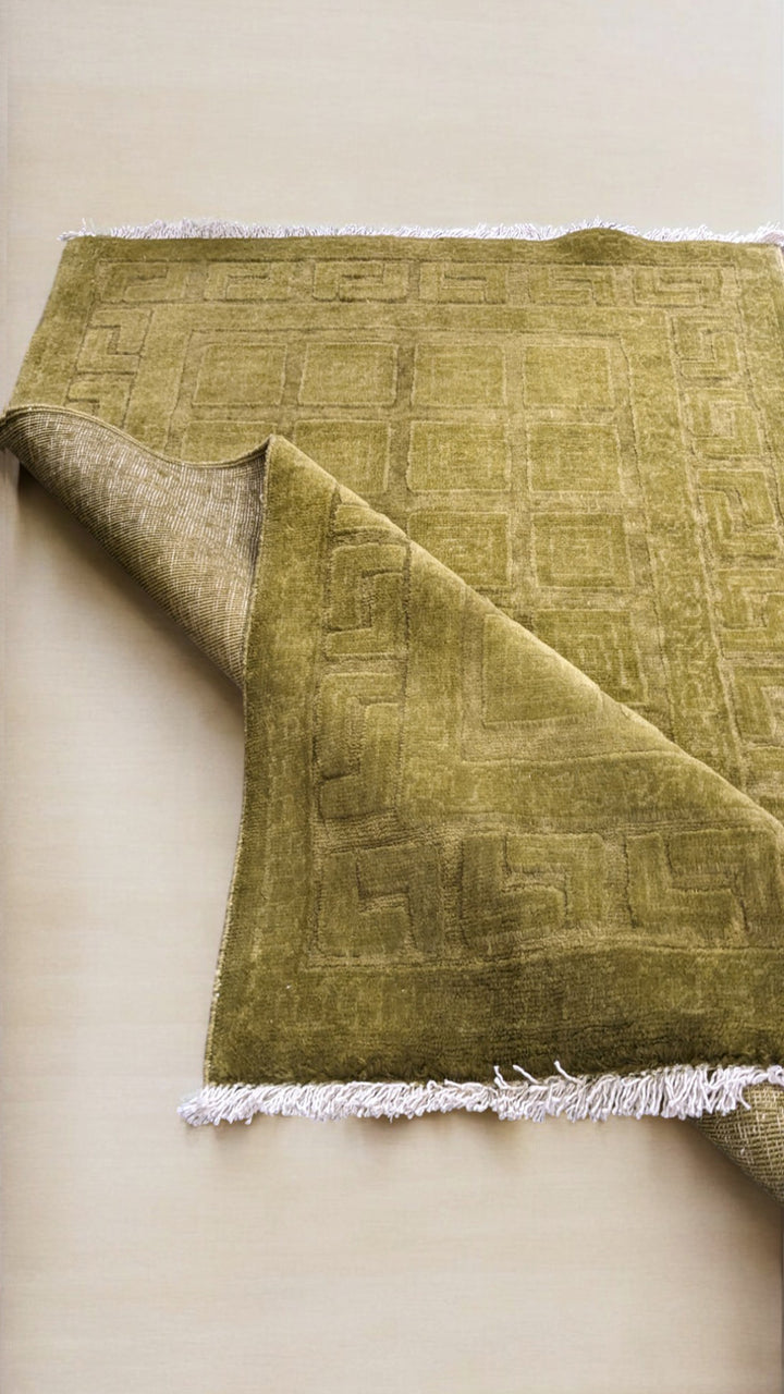 Oriental Silk Wash Chobi Rug - Size: 3.11 x 2.7