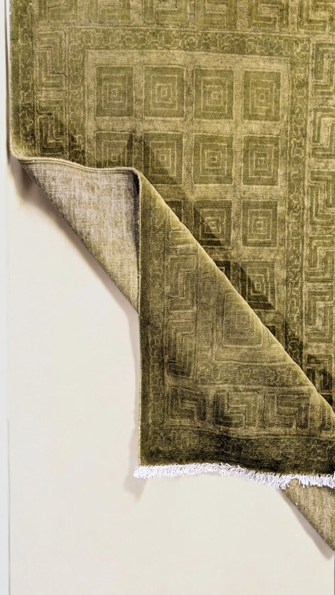 Oriental Silk Wash Chobi Rug - Size: 3.11 x 2.7