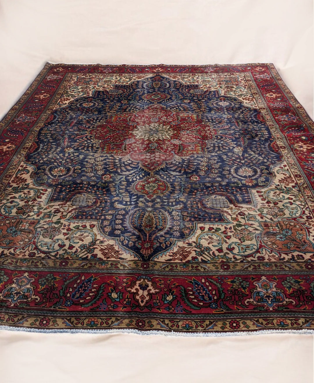 Kashan Persian Vintage Wash Rug - Size: 11.5 x 8.1