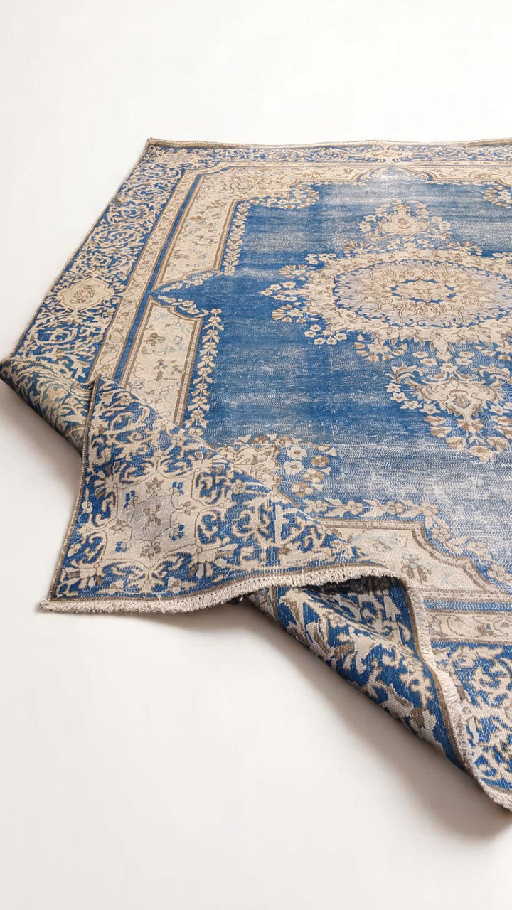 Kerman Persian Vintage Wash Rug - Size: 11.1 x 8.9