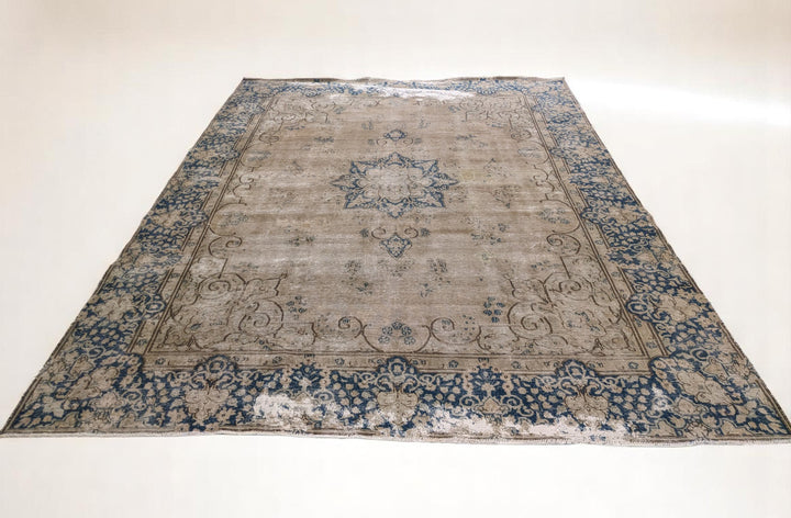 Kashan Persian Vintage Wash Rug - Size: 12.7 x 9