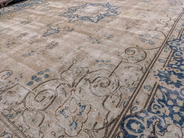 Kashan Persian Vintage Wash Rug - Size: 12.7 x 9