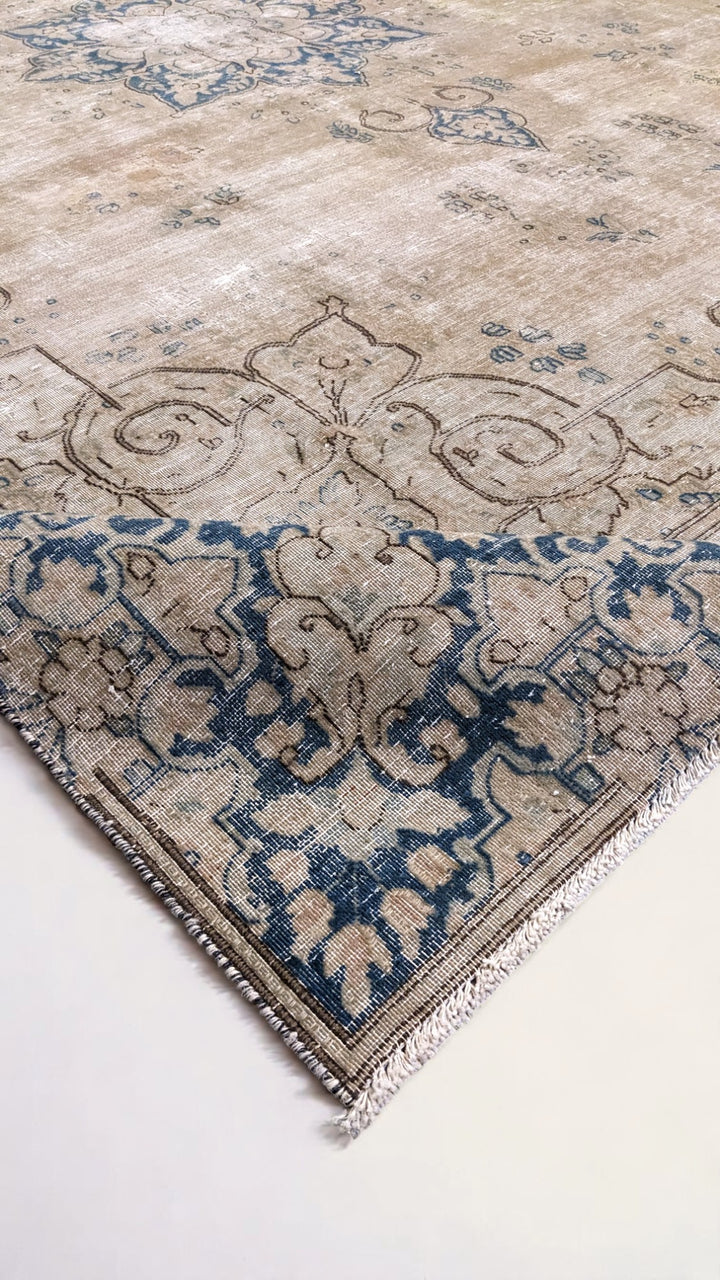 Kashan Persian Vintage Wash Rug - Size: 12.7 x 9