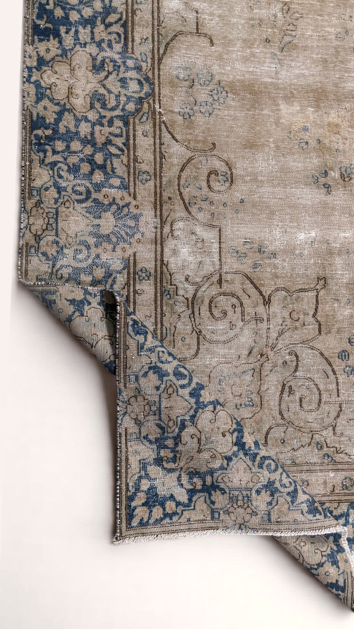 Kashan Persian Vintage Wash Rug - Size: 12.7 x 9