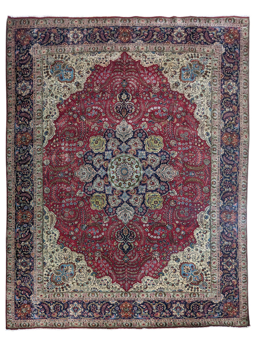 Kashan Persian Vintage Wash Rug - Size: 12.5 x 9.6