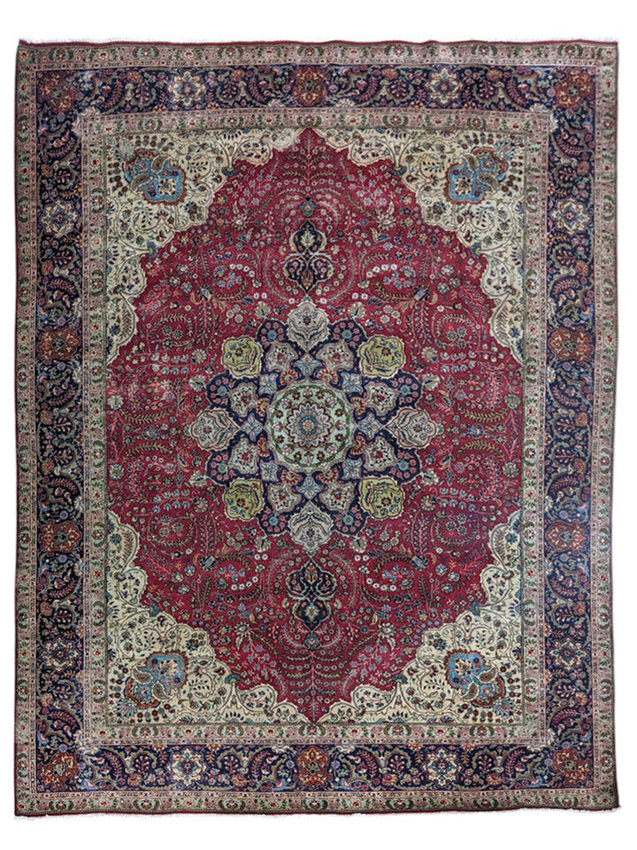 Kashan Persian Vintage Wash Rug - Size: 12.5 x 9.6