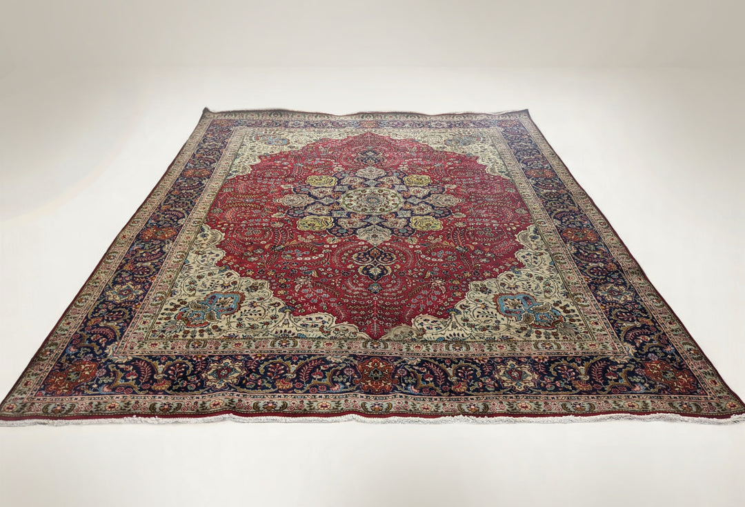 Kashan Persian Vintage Wash Rug - Size: 12.5 x 9.6